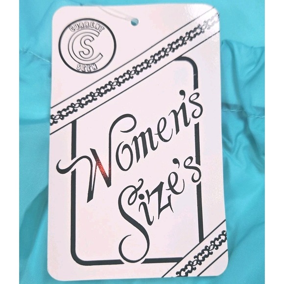 Windbreaker Jacket Size 22 Teal Blue Pockets Lined Vintage Current Seen Russia - Picture 3 of 9